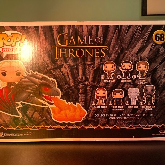 *RARE* Funko POP: Game Of Thrones -Daenerys on Fiery Drogon Collector's Item - Picture 5 of 6